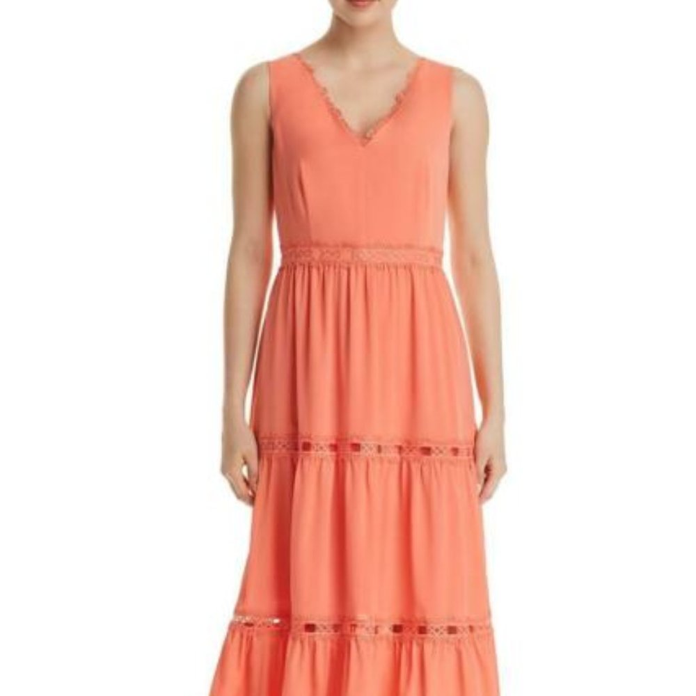 Le Gali orange-coral Victoria Dress
